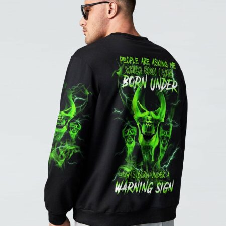 I WAS BORN UNDER A WARNING SIGN ALL OVER PRINT - YHNT2703231