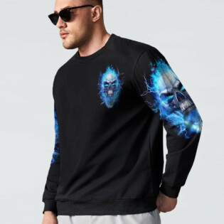 DON'T TRY TO FIGURE ME OUT FIRE SKULL ALL OVER PRINT - YHNT0704234