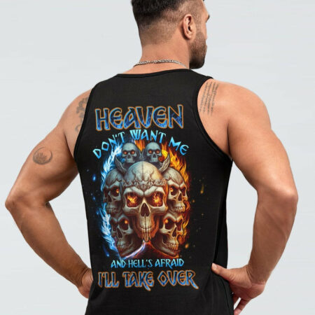 HEAVEN DON'T WANT ME FIRE EYES SKULL ALL OVER PRINT - TLTW2104233