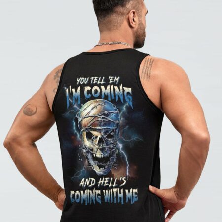 HELL'S COMING WITH ME SKULL ALL OVER PRINT - TLTW1502233