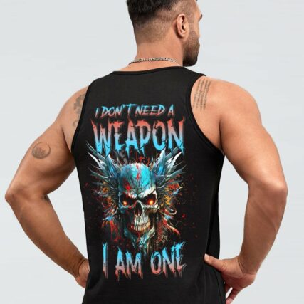 I DON'T NEED A WEAPON I AM ONE DEMON SKULL ALL OVER PRINT - YHNT3103232