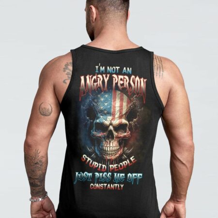 I'M NOT AN ANGRY PERSON SKULL ALL OVER PRINT - TLTW0802231