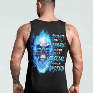 DON'T TRY TO FIGURE ME OUT FIRE SKULL ALL OVER PRINT - YHNT0704234