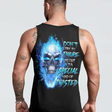 DON'T TRY TO FIGURE ME OUT FIRE SKULL ALL OVER PRINT - YHNT0704234