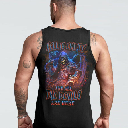 HELL IS EMPTY REAPER SKULL ALL OVER PRINT - YHLN1104232