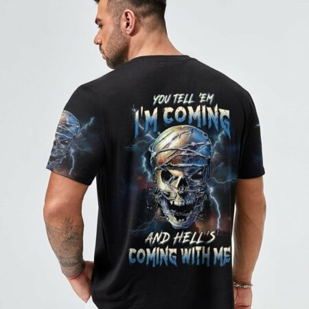 HELL'S COMING WITH ME SKULL ALL OVER PRINT - TLTW1502233