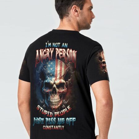 I'M NOT AN ANGRY PERSON SKULL ALL OVER PRINT - TLTW0802231