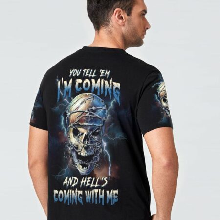HELL'S COMING WITH ME SKULL ALL OVER PRINT - TLTW1502233