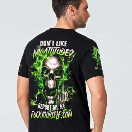 DON'T LIKE MY ATTITUDE MAD SKULL ALL OVER PRINT - TLTM0303231