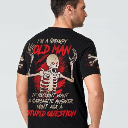 I'M A GRUMPY OLD MAN SKELETON ALL OVER PRINT - TLNO1201231