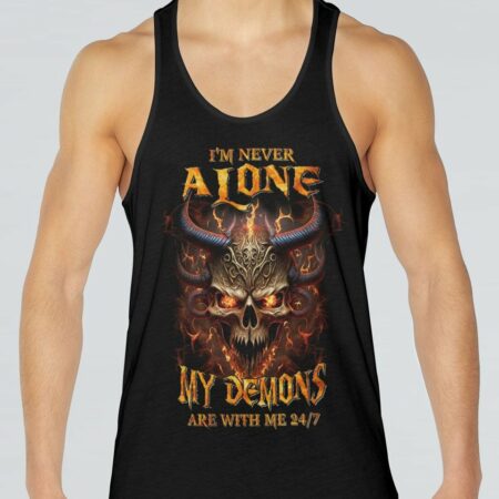 I'M NEVER ALONE DEMON SKULL ALL OVER PRINT - YHNT3103231