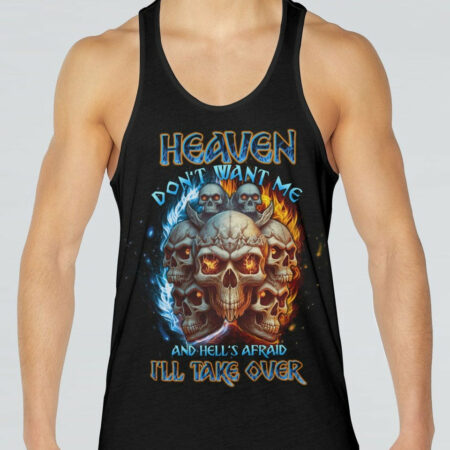 HEAVEN DON'T WANT ME FIRE EYES SKULL ALL OVER PRINT - TLTW2104233
