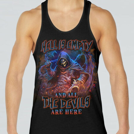 HELL IS EMPTY REAPER SKULL ALL OVER PRINT - YHLN1104232