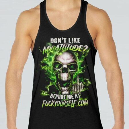 DON'T LIKE MY ATTITUDE MAD SKULL ALL OVER PRINT - TLTM0303231