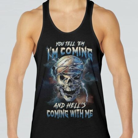 HELL'S COMING WITH ME SKULL ALL OVER PRINT - TLTW1502233
