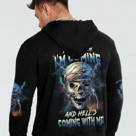 HELL'S COMING WITH ME SKULL ALL OVER PRINT - TLTW1502233