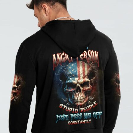 I'M NOT AN ANGRY PERSON SKULL ALL OVER PRINT - TLTW0802231