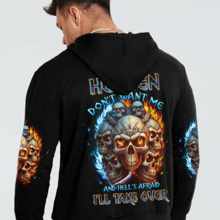 HEAVEN DON'T WANT ME FIRE EYES SKULL ALL OVER PRINT - TLTW2104233