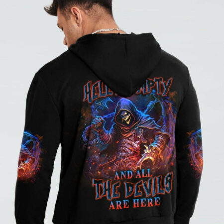 HELL IS EMPTY REAPER SKULL ALL OVER PRINT - YHLN1104232