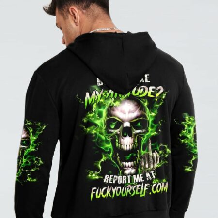 DON'T LIKE MY ATTITUDE MAD SKULL ALL OVER PRINT - TLTM0303231