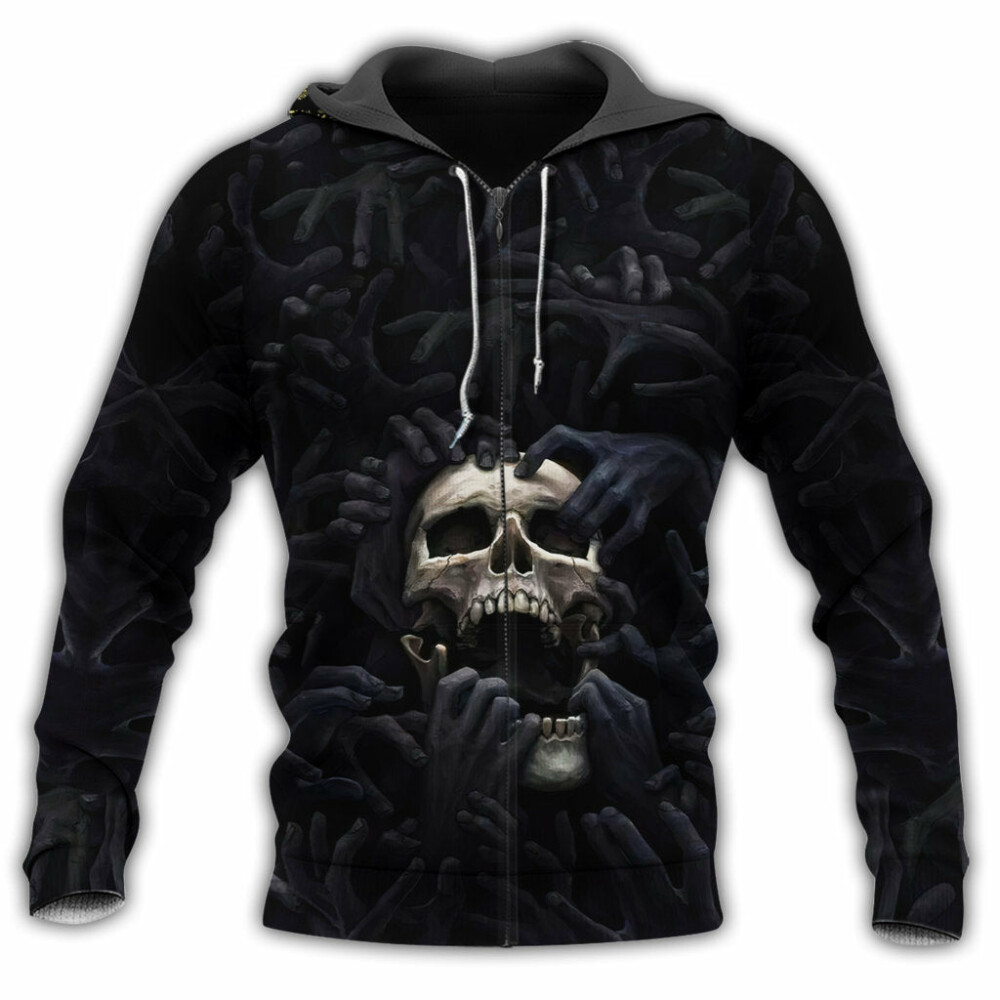 Skull Black Skull Cool Strong Classic Style - Hoodie - Owl Ohh - Owl Ohh