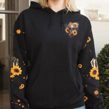 FRESH OUT OF F SUNFLOWER SUGAR SKULL ALL OVER PRINT - TLNZ2102232