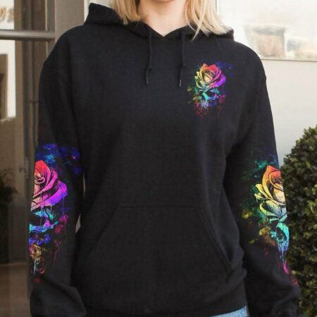 I HOLD A BEAST AN ANGEL SKETCH ROSE SKULL ALL OVER PRINT - TLTW0603233