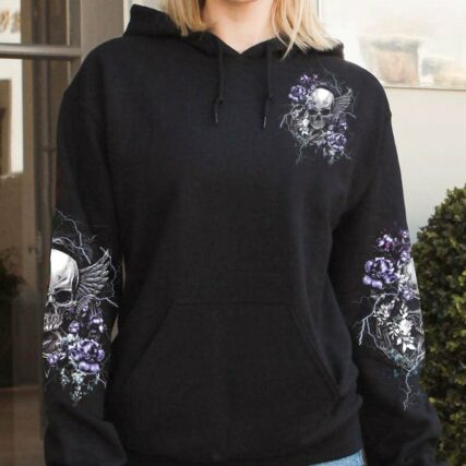 I AM THE STORM WINGS FLOWER SKULL ALL OVER PRINT - TLTW0202233