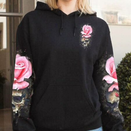 I TRY TO BE A NICE PERSON ROSE SKULL ALL OVER PRINT - TLTW2104232