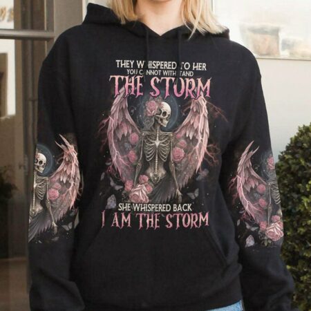 I AM THE STORM SKELETON ROSES WINGS FRONT ALL OVER PRINT - TLNO2702233