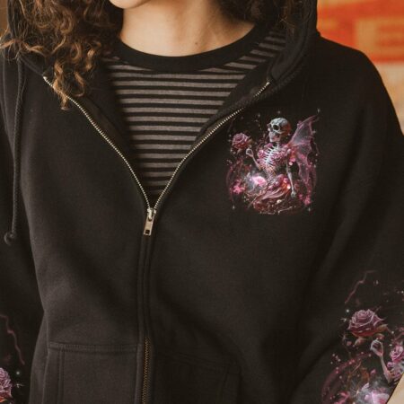 KARMA FAIRY SKULL SKELETON ROSE ALL OVER PRINT - YHLN0203234