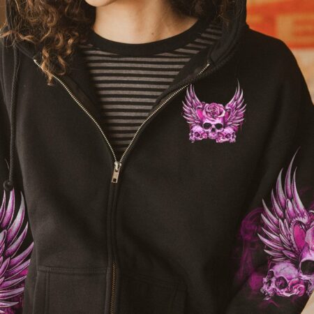 INKED MAMA SKULL WINGS ALL OVER PRINT - TLTR1703234