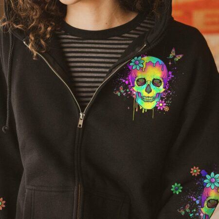 I AM A SWEET GIRL FLOWER SKULL ALL OVER PRINT - YHLN0703234