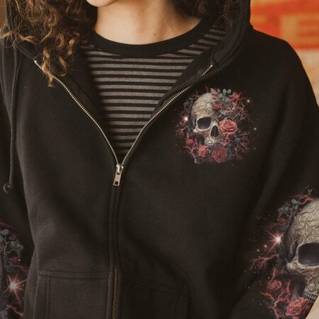 FRESH OUT OF F SKULL ROSE ALL OVER PRINT - TLNO0703232