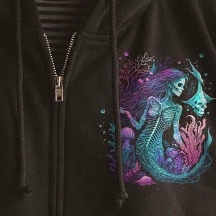 MY DEMONS TRIED TO DROWN ME MERMAID SKELETON ALL OVER PRINT - TLTW2404233