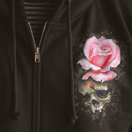 I TRY TO BE A NICE PERSON ROSE SKULL ALL OVER PRINT - TLTW2104232