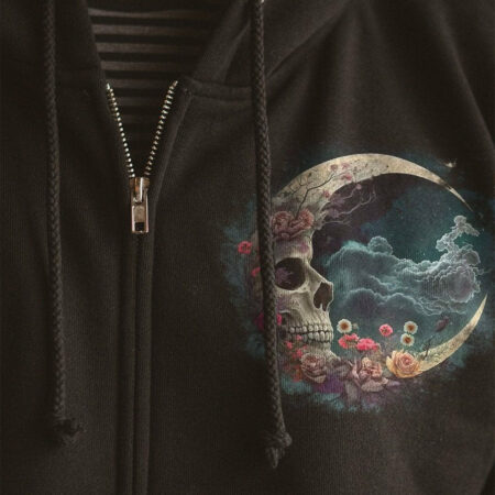 HELLO DARKNESS MY OLD FRIEND CRESCENT MOON SKULL ALL OVER PRINT - TLTR2903233
