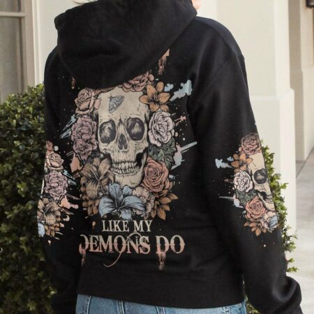 LOVE ME LIKE MY DEMONS DO SKULL ALL OVER PRINT - YHHG2003232