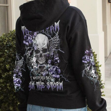 I AM THE STORM WINGS FLOWER SKULL ALL OVER PRINT - TLTW0202233