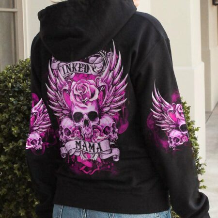 INKED MAMA SKULL WINGS ALL OVER PRINT - TLTR1703234
