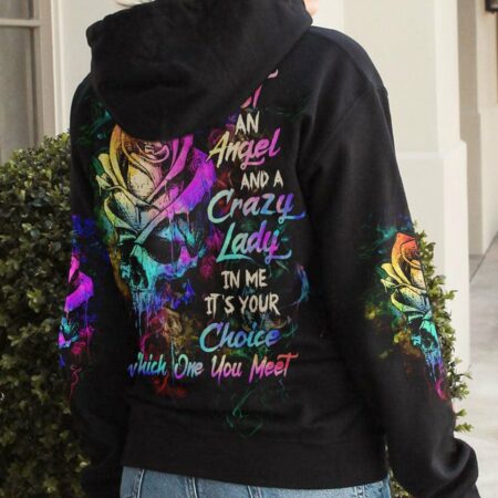I HOLD A BEAST AN ANGEL SKETCH ROSE SKULL ALL OVER PRINT - TLTW0603233