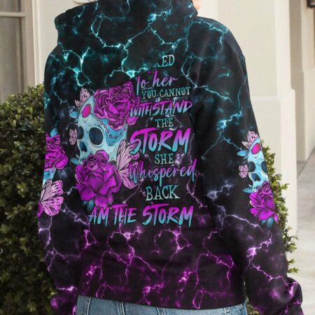 I AM THE STORM FLOWER SKULL ALL OVER PRINT - TLNO1503231