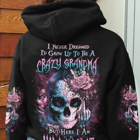 CRAZY GRANDMA SUGAR SKULL ALL OVER PRINT - YHLN2802234