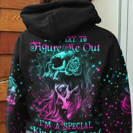 DON'T TRY TO FIGURE ME OUT SKULL GIRL ALL OVER PRINT - TLNO2003234