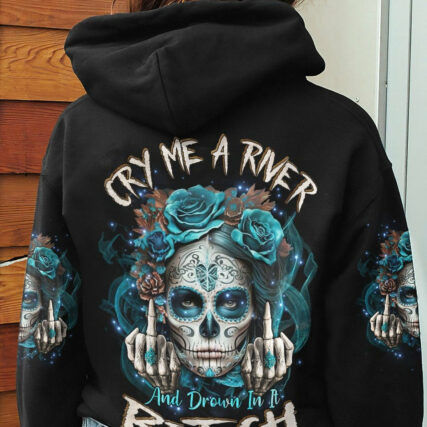 CRY ME A RIVER SUGAR SKULL ALL OVER PRINT - TLNZ1304234