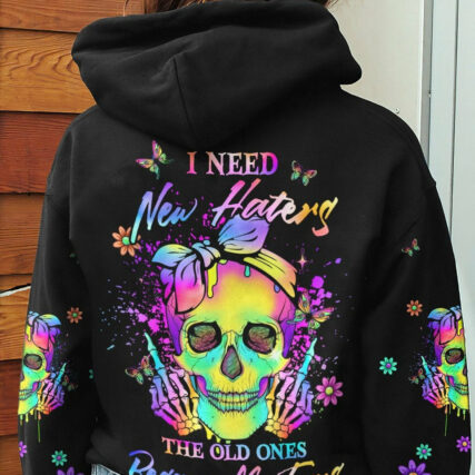 I NEED NEW HATERS COLORFUL SKULL ALL OVER PRINT - YHLN1904232