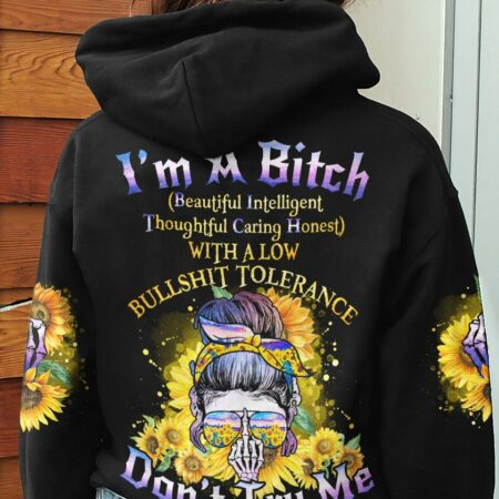 I'M A B DON'T TRY ME SUNFLOWER ALL OVER PRINT - TLNO2002234