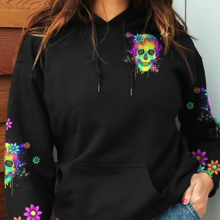 I AM A SWEET GIRL FLOWER SKULL ALL OVER PRINT - YHLN0703234