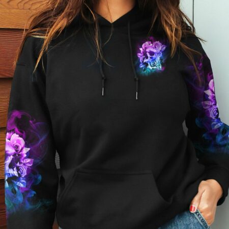 I LOVE BEING ME SKULL FLOWER ALL OVER PRINT - YHLN1301232