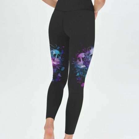 I TRY TO AVOID DRAMA PURPLE ROSE SKULLS OVER PRINT - TLNZ0602234
